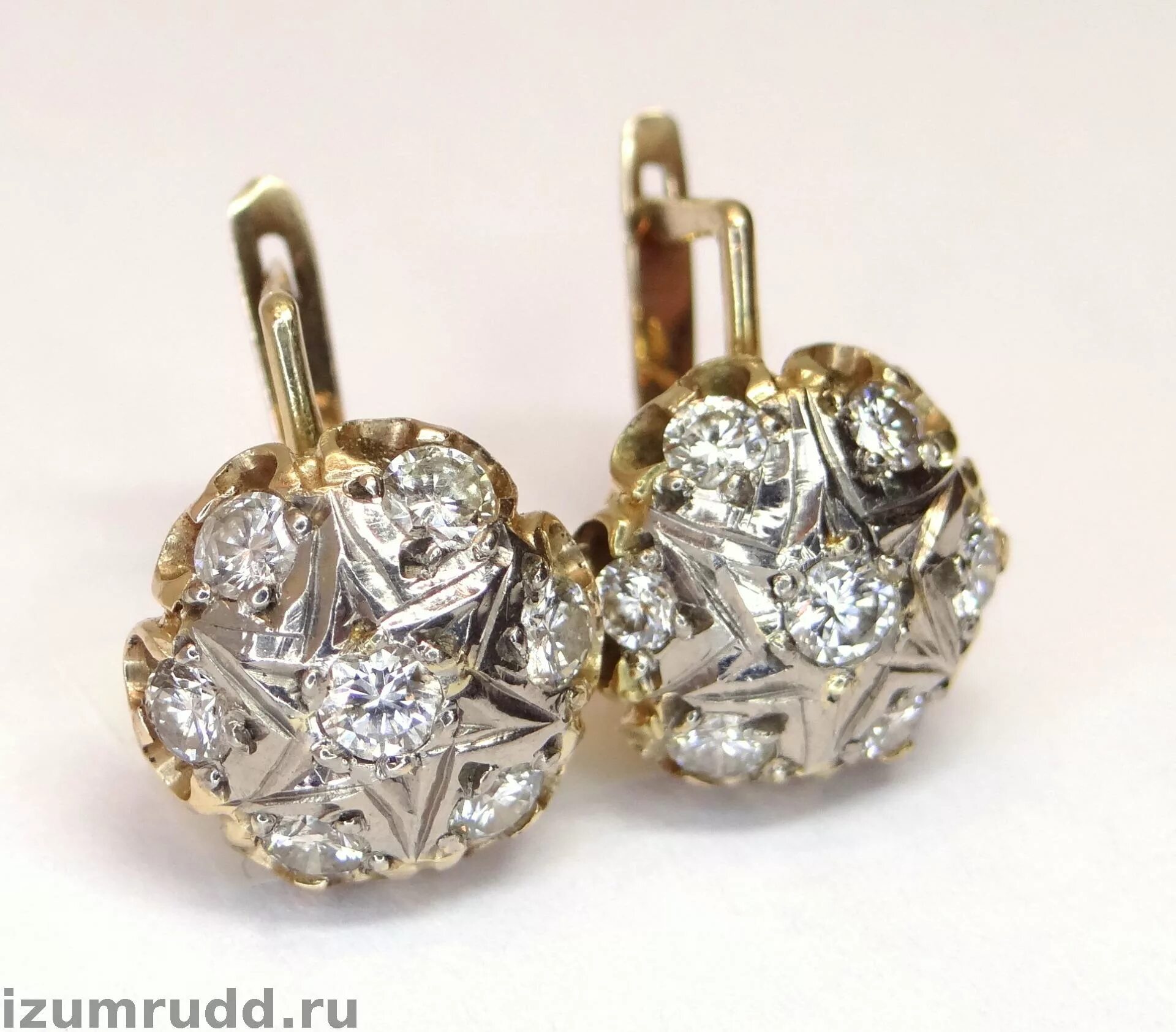 серьги с бриллиантами золотые 583 пробы малинка. серьги малинки. серьги малинка эрмитажшоп. золотые серьги малинка 2006 емб. серьги малинки.