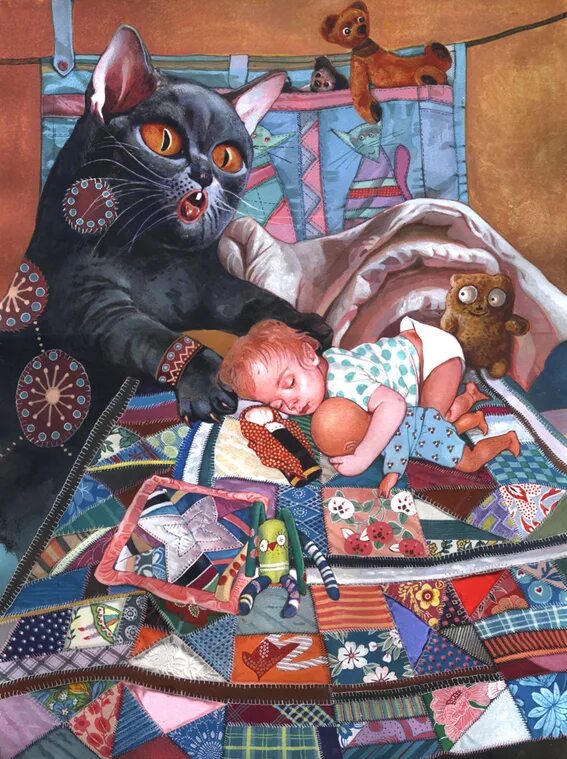 Кот дремот и его друзья. Байбакова художник. художница. jane bucci. кот поёт глаза прищуря фет.