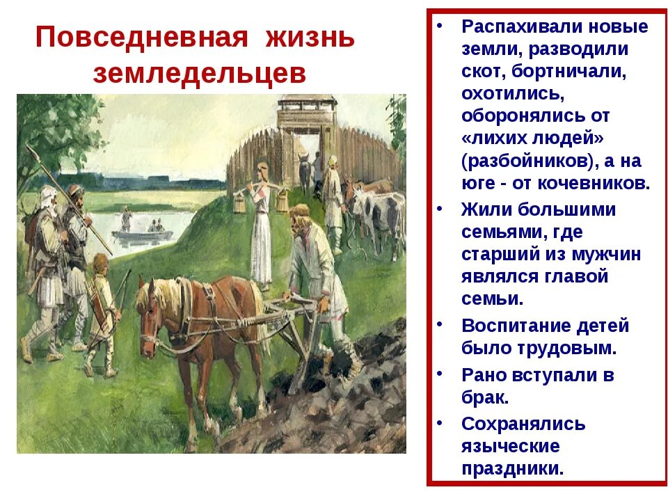 Один из жизни земледельца 6 класс рассказ. Славянский земледелец. Жизнь в древней Руси. Повседневная жизнь древнерусских людей. Праздник земледельцев.