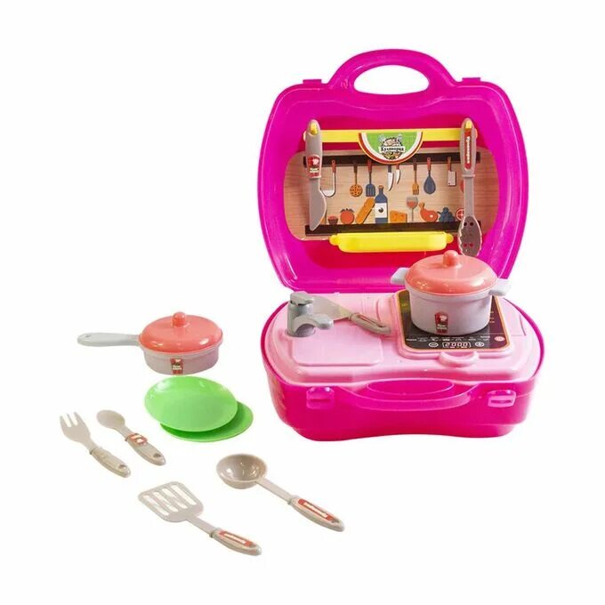 Детские наборы в чемоданчиках. Yako игровой набор в чемоданчике y12481122. Набор кухня в чемоданчике. Набор детской кухни в чемоданчике. Детский набор кухня в чемодане.