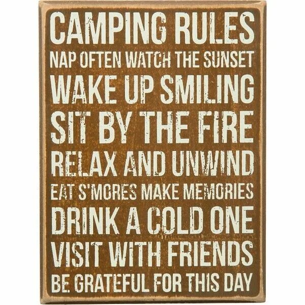 Camping rules. Campsite Rules.