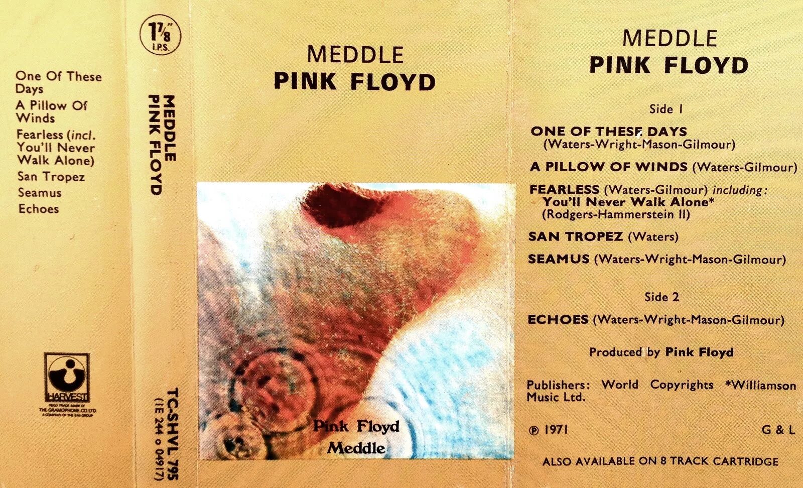 Pink Floyd meddle обложка. Pink Floyd meddle 1971. Pink Floyd meddle 1971 обложка альбома. Pink Floyd Cassette.