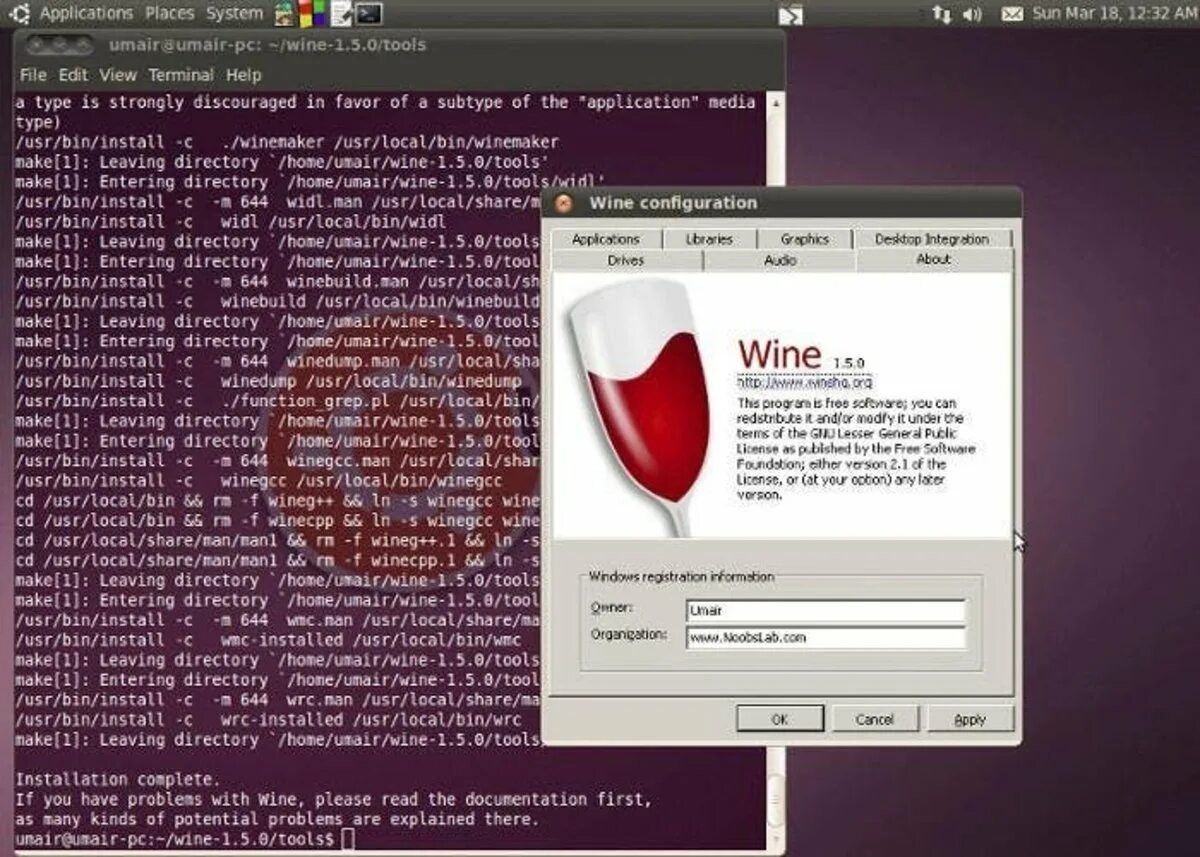 Ошибка wine. Настройка wine. Вино ubuntu. Как установить wine. Wine linux com port.