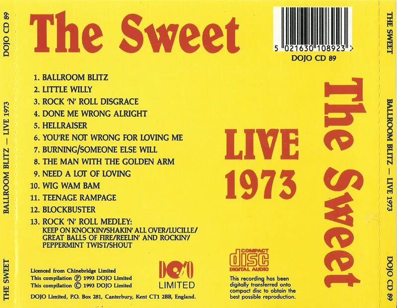 Sweet e. Sweet the Ballroom Blitz альбом. The Sweet - the Ballroom Blitz (1973). The Sweet альбом 1973 года. The Sweet Ballroom Blitz - Live 1973.