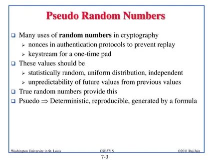 Random numbers are
