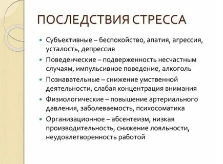 Факторы беспокойства