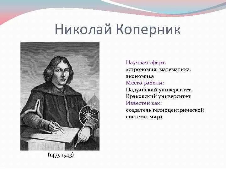 Основные достижения Коперника. Коперник идеи