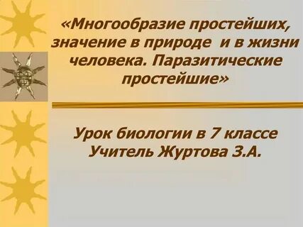 Значение простейших биология 8 класс конспект