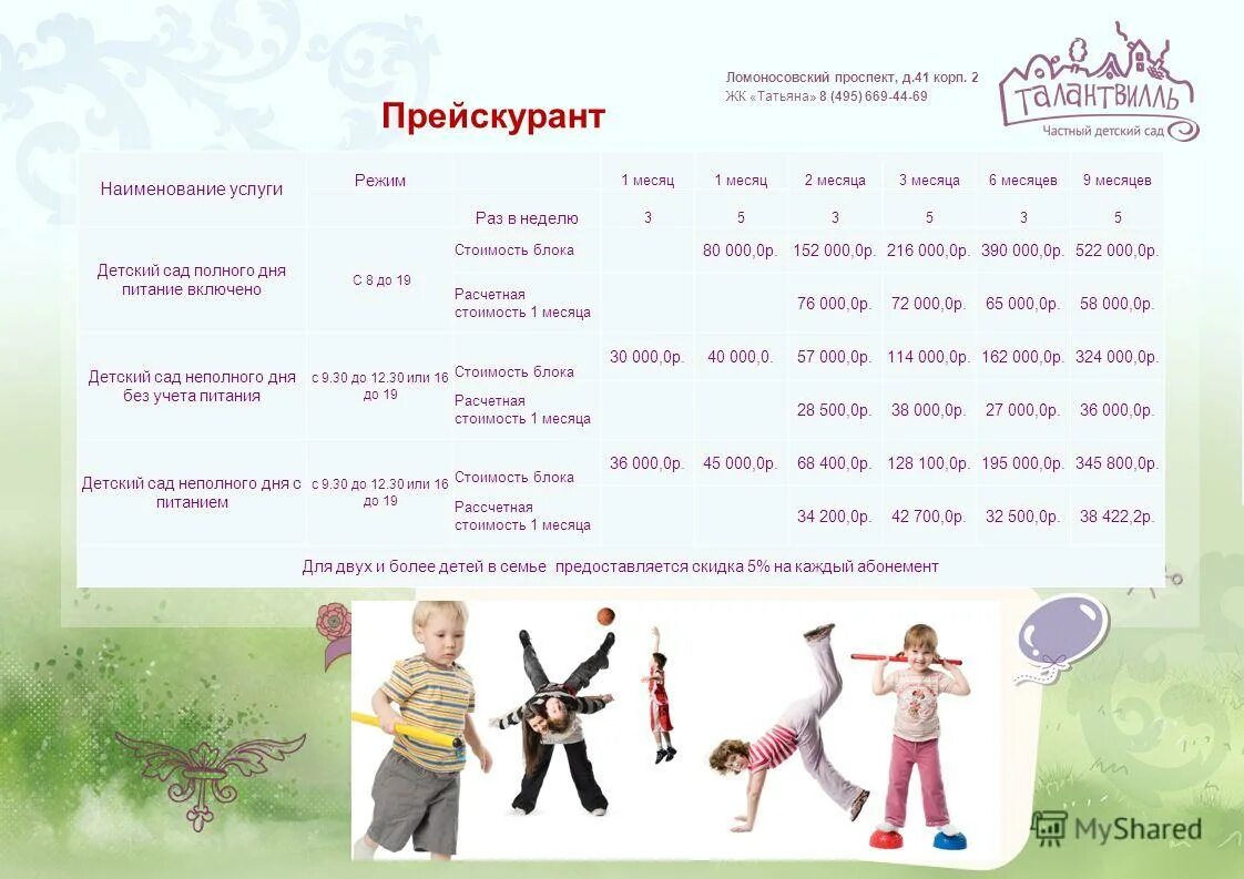 Детский сад полное название. Режим в саду полного дня. название услуги для малышей. сколько стоит детсад в месяц. стоимость одного месяца в детском саду.