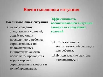 Воспитывающие ситуации для детей