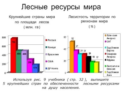 Страны лидеры по лесистости