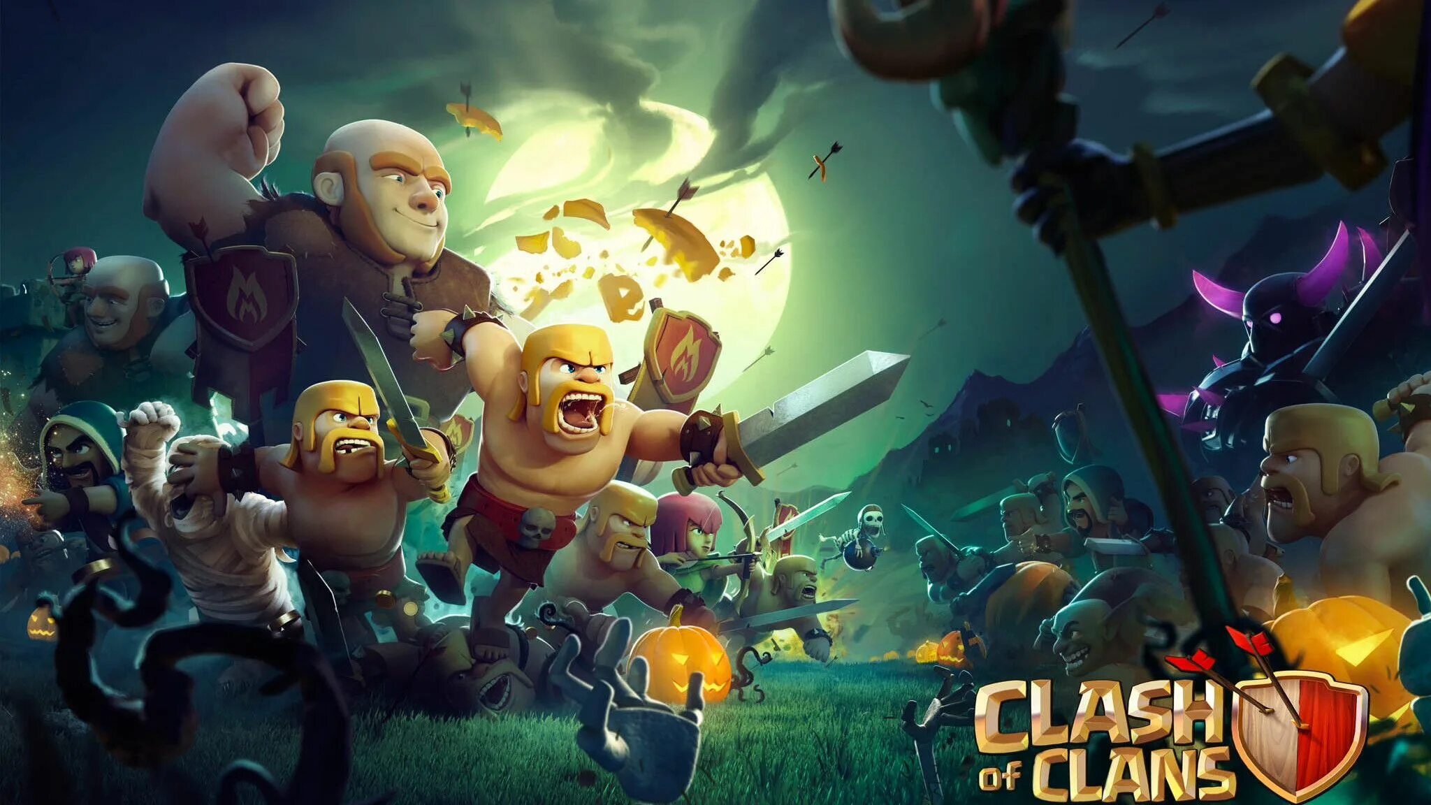 Game of clans. Clash of Clans Clan. Clash of Clans обои. The Clash. Картинки на рабочий стол клеш оф кленс.