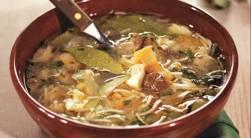Грибной суп с домашней лапшой - пошаговый рецепт с фото на Повар.ру