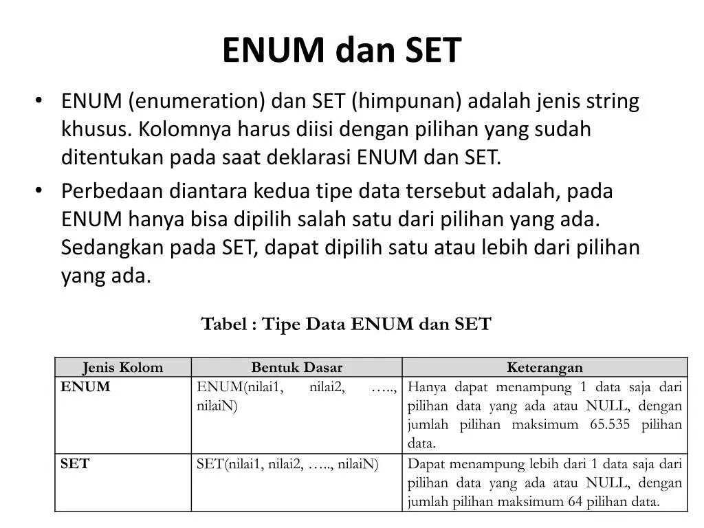 Тип данных enum. Тип данных enum