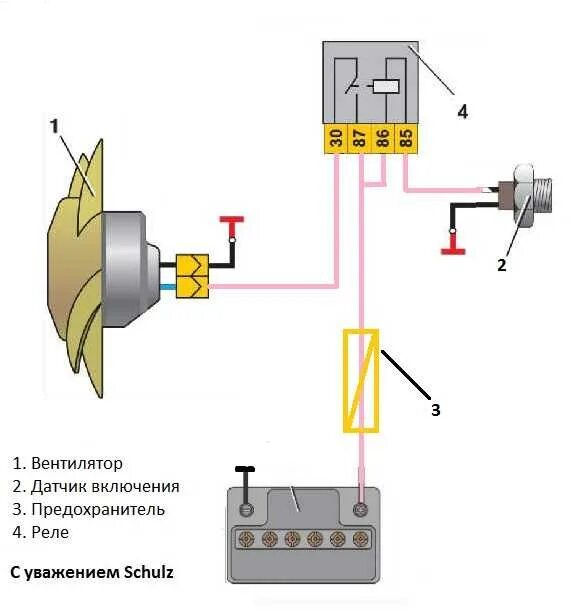 Почему часто срабатывает вентилятор охлаждения. Схема подключения Эл вентилятора 2106. Схема подключения вентилятора охлаждения ВАЗ 2110 инжектор. Схема подключения реле датчика включения вентилятора. Схема подключения вентилятора охлаждения ВАЗ 2105.