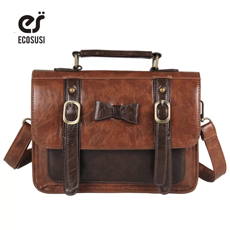 Сумка портфель из кожи. Ecosusi сумка. сумка портфель женская. сумка портфель женская кожаная. винтажный кожаный портфель.