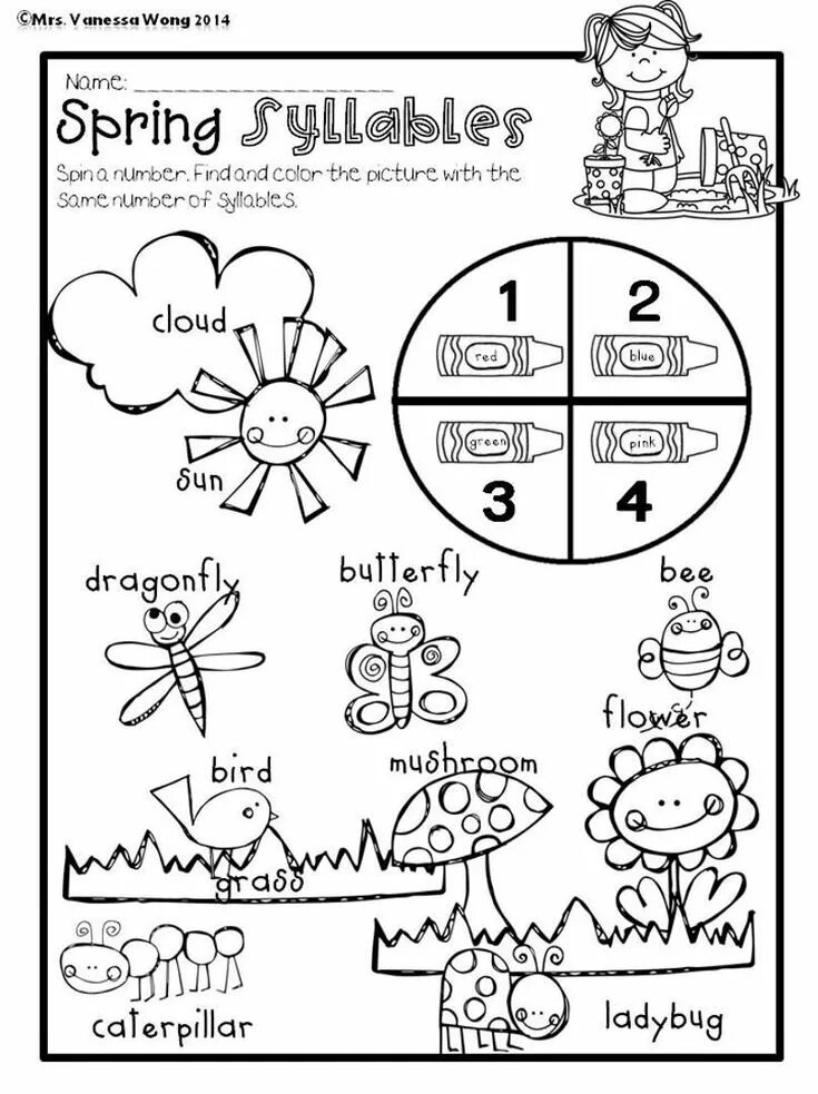 Spring worksheets for kids