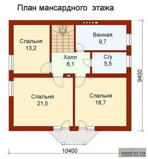 План дома с мансардой