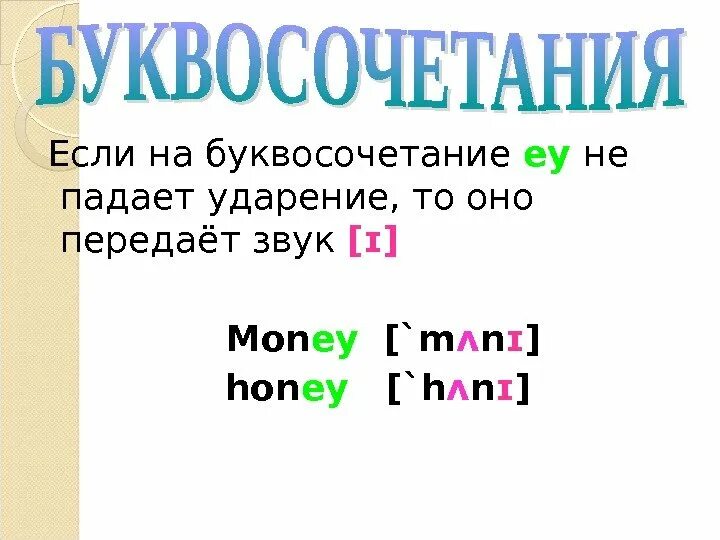 Чтение Ey в английском языке. Чтение буквосочетания Ey. Чтение буквосочетаний Ey в английском языке. Слова с Ey в английском языке. Правила буквосочетания