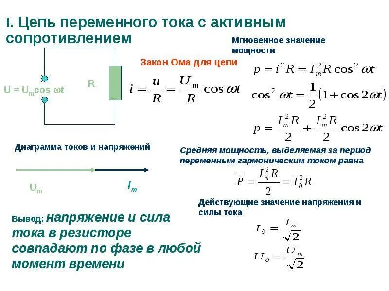 Расчет сопротивления цепи переменного тока. Формулы для расчета электрических цепей переменного тока. Как рассчитать ток в цепи переменного тока. Расчет сопротивления на переменном токе. Мощность в цепи с активным сопротивлением