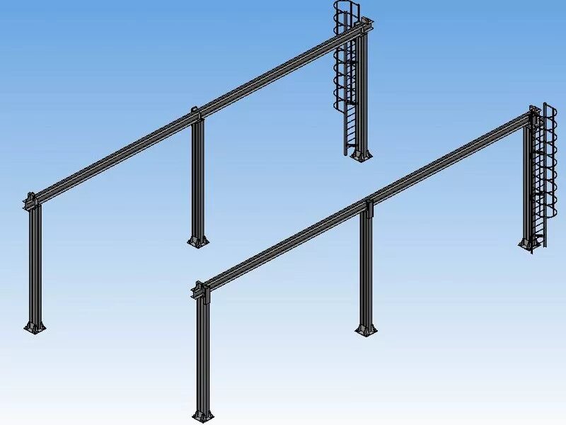 Стойки эстакады. Эстакада 5т Сорокин. Балки подкрановые стальные под мостовые опорные краны. Стойки опора кабельной эстакады. Металлоконструкции кабельной эстакады 752км. , (балки, траверсы).