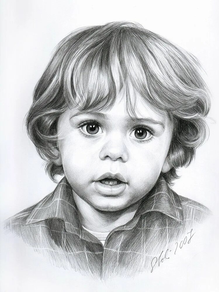 Ребенок карандашом. Портрет карандашом. Детский портрет карандашом. Карандашный портрет. Детский портрет в графике.