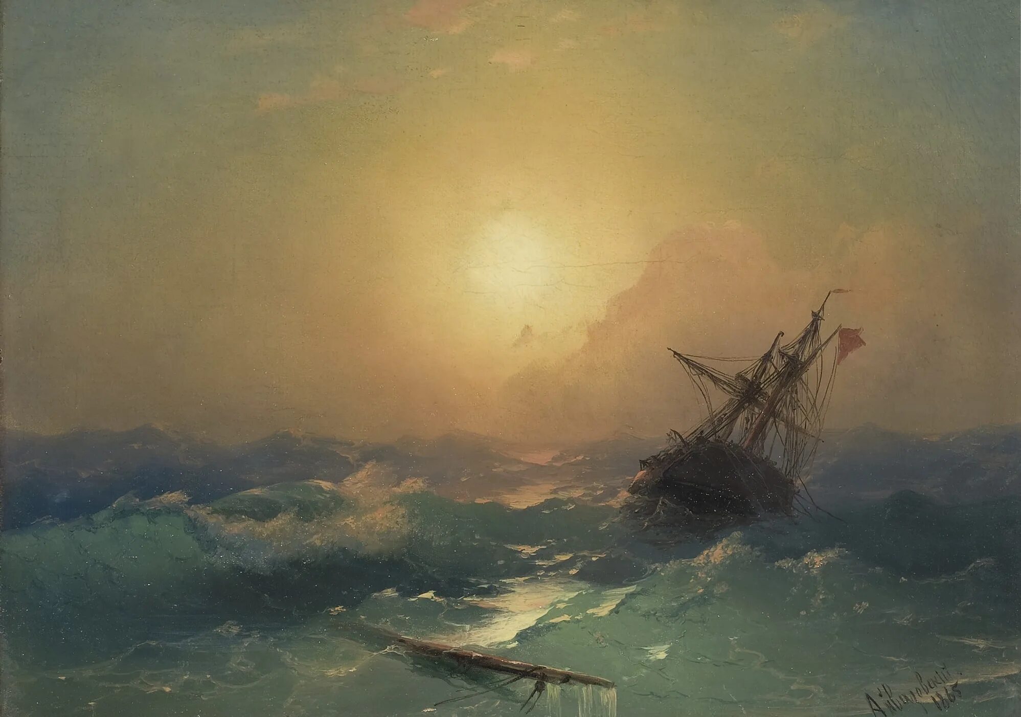 Как называются художники рисующие море. Айвазовский черное море 1881.