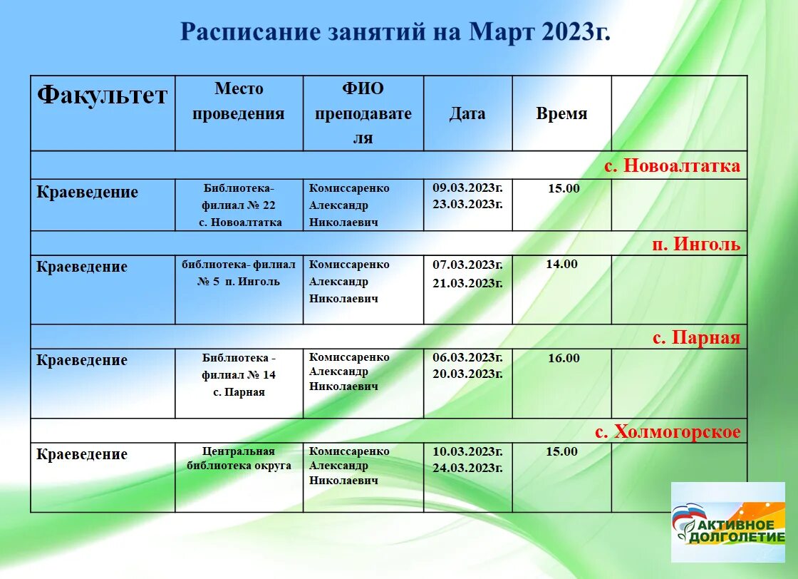 Михальчева расписание. Расписание на март. Расписание занятий активное долголетие. Расписание факультета. МГУ физический Факультет расписание.