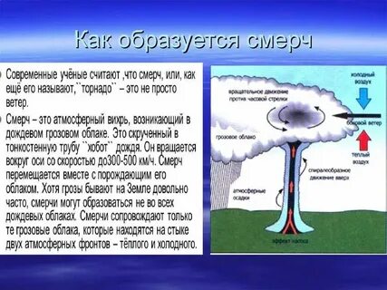 Как образуется ураган кратко