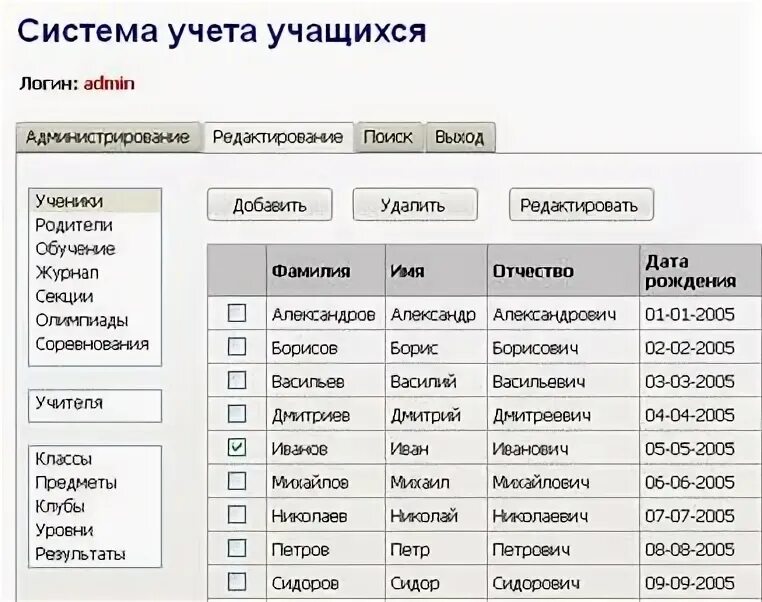 Программа учета обучающихся