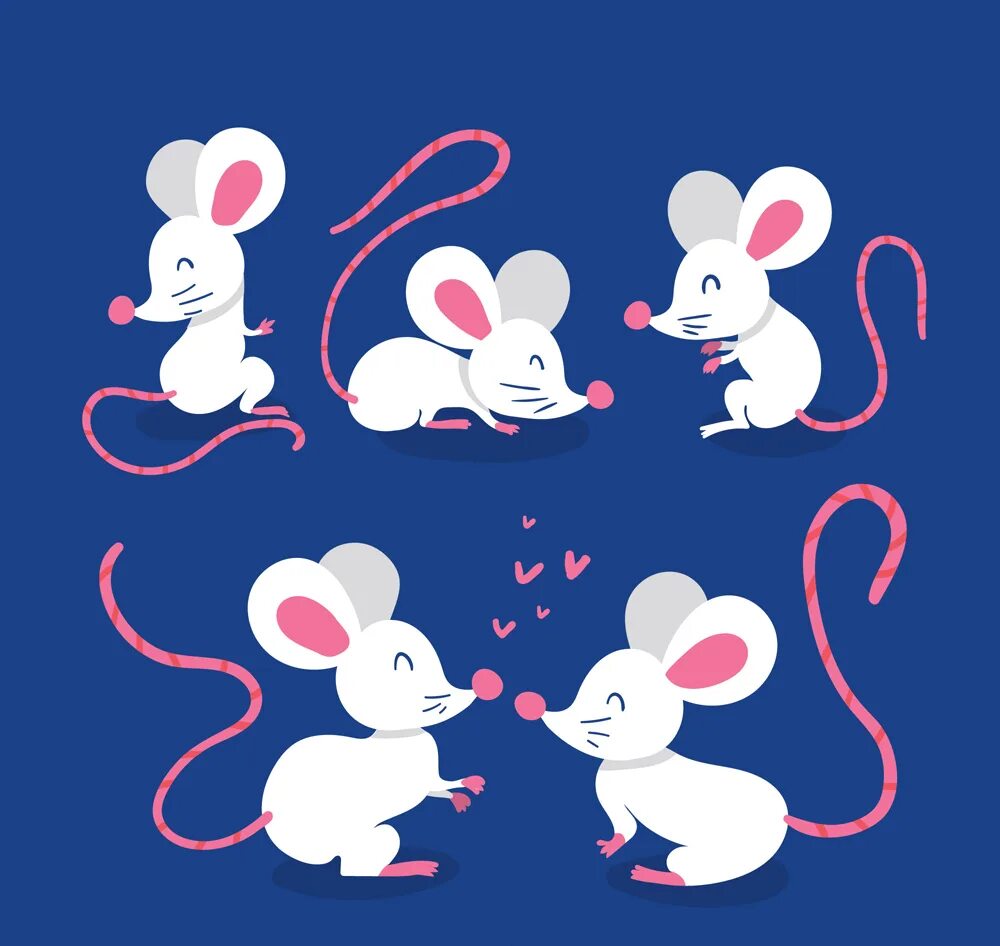 Шесть мышей. Мышка стилизованная. Мышь цветная для вырезания. Мышка иллюстрация. Мышь стилизация.