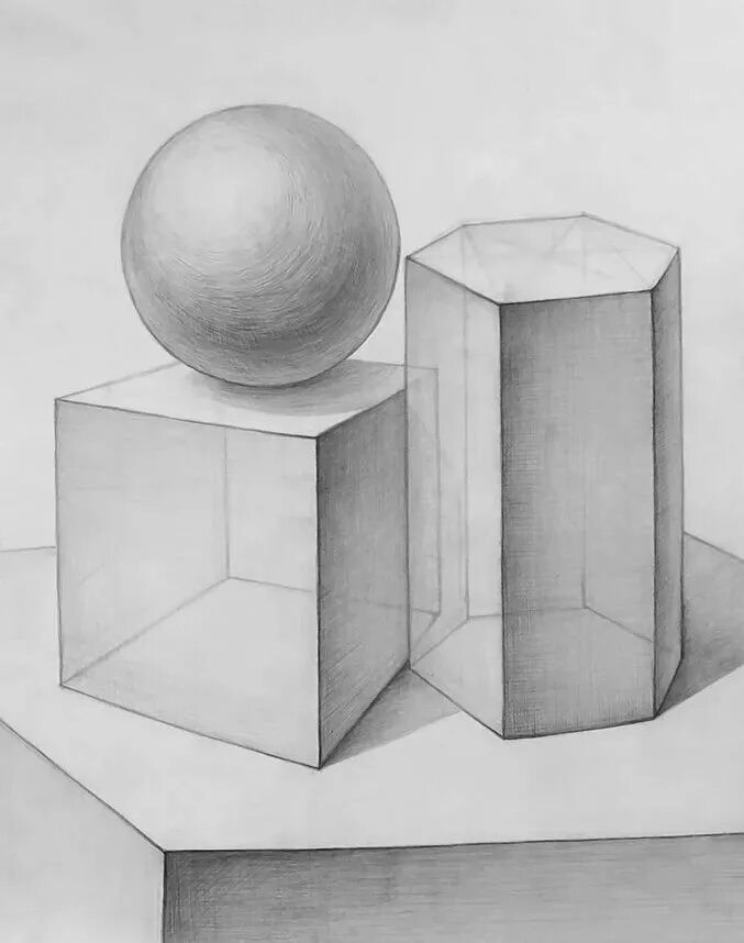 Формы куб шар цилиндр. Геометрические фигуры для рисования. Геометрический натюрморт. Фигуры карандашом. Объемные фигуры карандашом.
