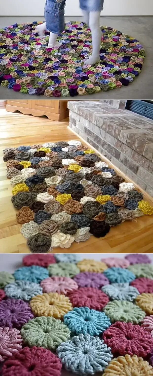 Коврик из вязаных цветочков. Вязаные коврики цветочками. Цветочный ковёр. Коврик из вязаных цветов. Коврик из цветочков крючком.