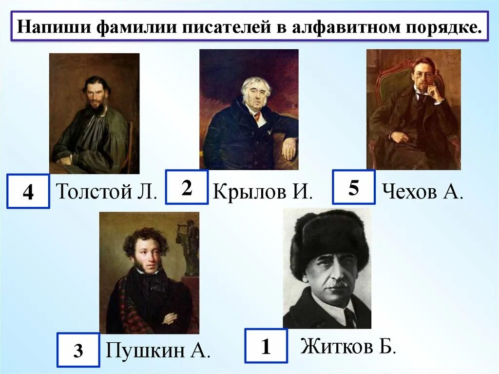 Имя писателя на г