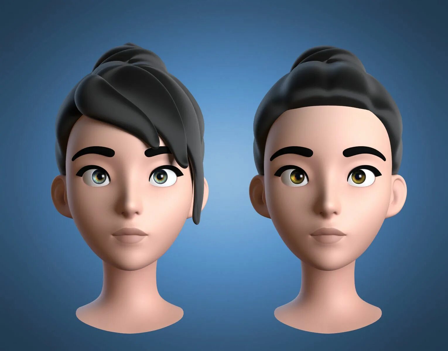 Как выглядит 3 головы. 3d персонажи. стилизованные персонажи 3д. модель головы. макет головы.