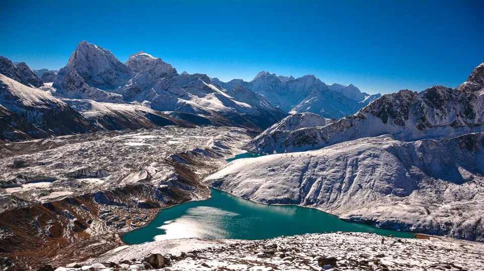 Гималаи озера. Озеро Гокио чо Непал. Gokyo Lakes Trek. Треккинг Лангтанг. Annapurna Base Camp Trek.