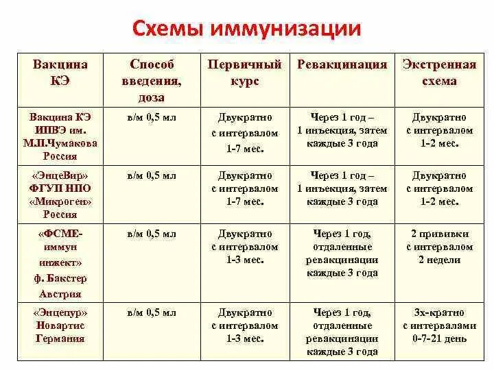 Где поставить прививку от клещевого. Вакцинация клещевой энцефалит схема вакцинации. Прививки клещевой энцефалит схема. Экстренная схема вакцинации от клещевого энцефалита вакцина. Прививка о клещевого энцефалита схема вакцинации.