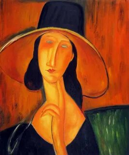 Amedeo Modigliani 24x36 in. stretched Oil Painting Canvas Art Wall Decor mo...