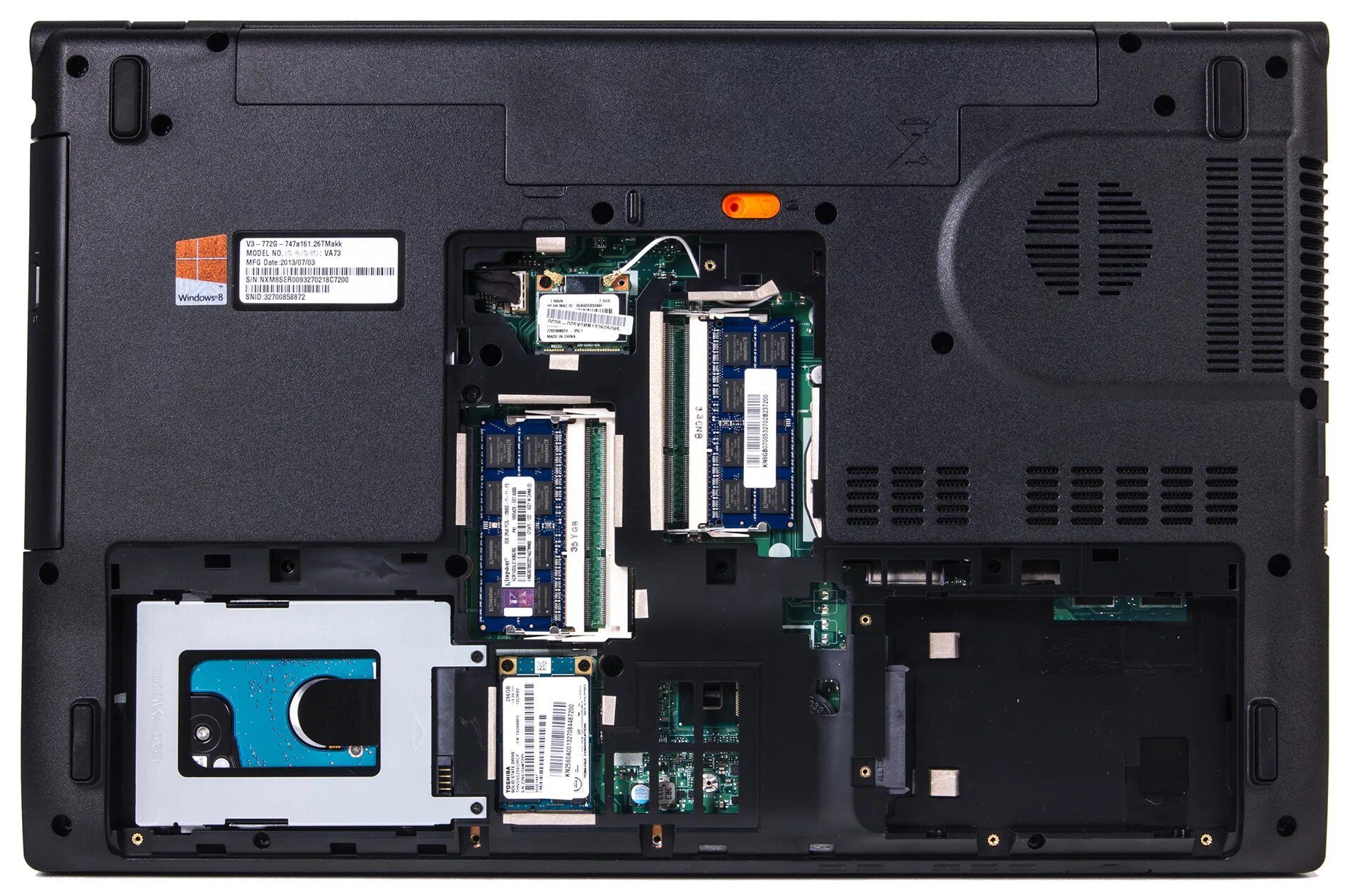 Памяти ноутбук acer. Acer Aspire v3 772g. Aspire v3-772g. Acer Aspire v3 772. Acer Aspire v3-771g разъемы.