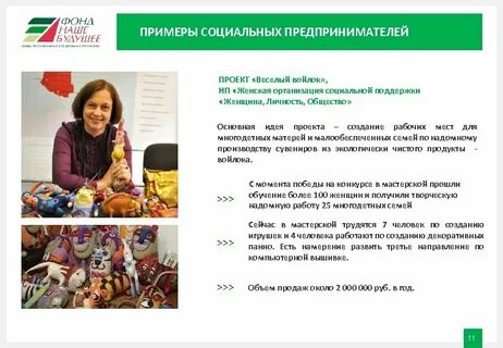 Социальный бизнес проект примеры