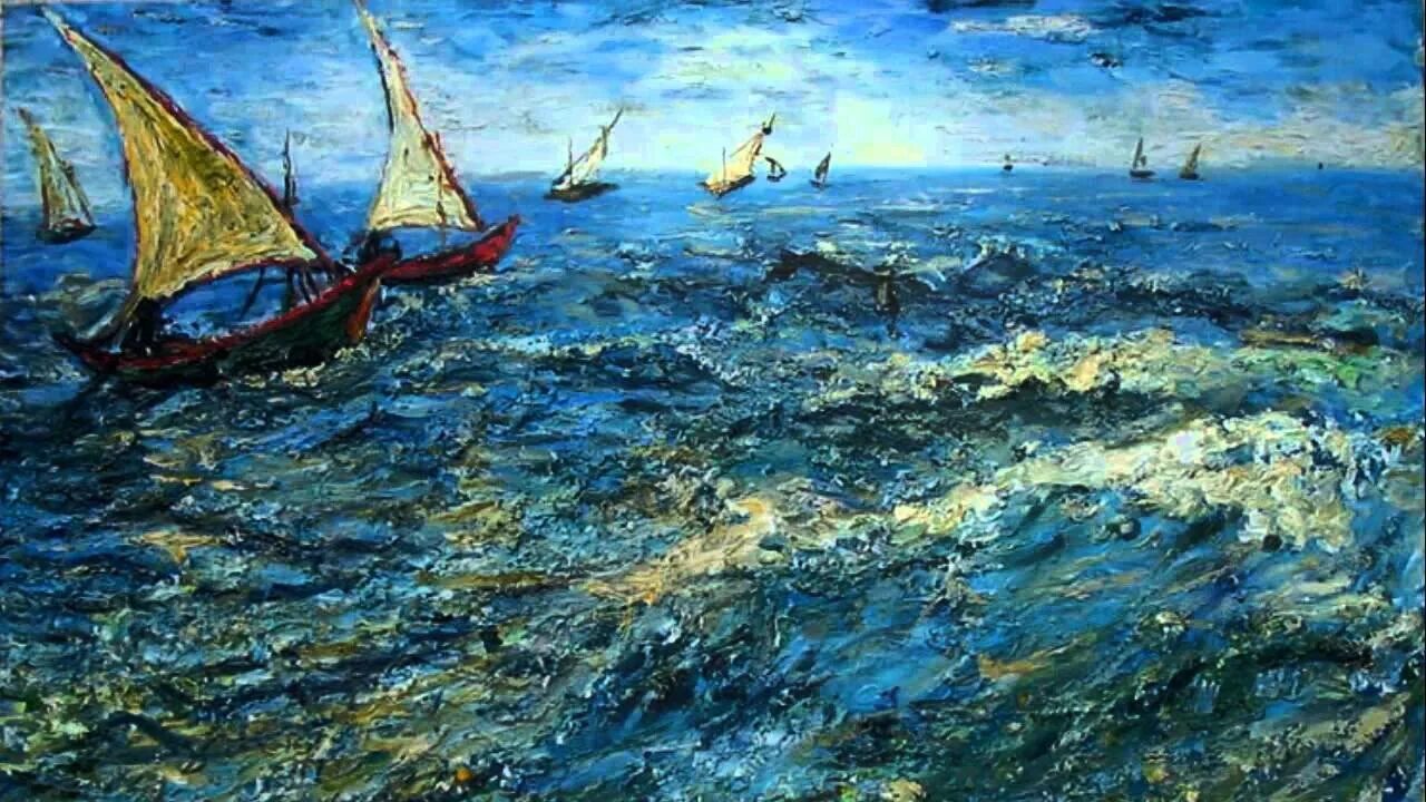 Ван гог лодки в сен-мари. Ван гог, “вид моря близ ле сент-мари-де-ла-мер”. Морской пейзаж в сент-мари ван гог. Пляж ван гог. Винсент ван гог – рыбацкие лодки на пляже в сент-мари.