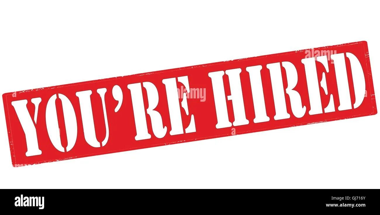 You are signed in. You are hired. you&#039;re hired. you are hired logo.