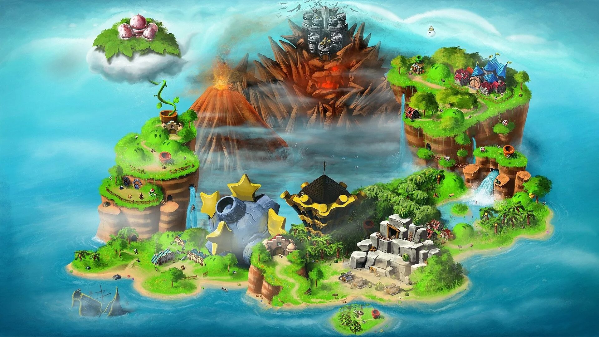Игры супер карта. Super Mario RPG Legend of the Seven Stars. Super Mario RPG Forest. Сказочный остров. Сказки об островах.