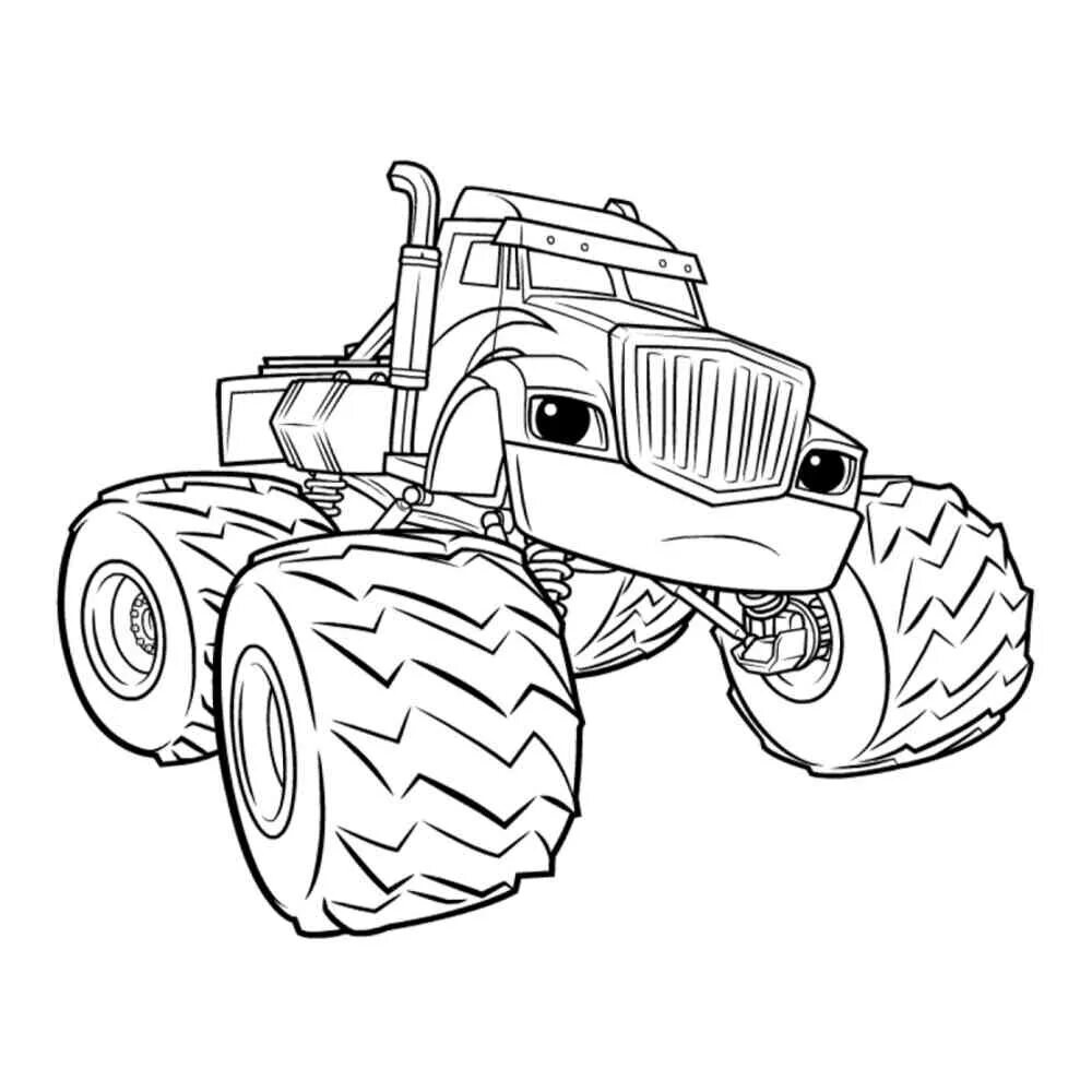 Машинки вспыш раскраска для детей распечатать Blaze and the Monster Machines Coloring Pages Best Coloring Pages For Kids Mon