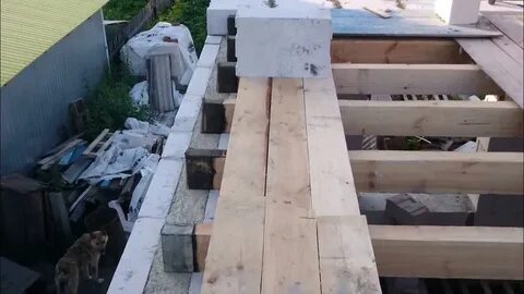 Укладка балок перекрытия