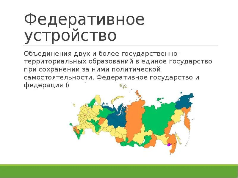 Как называется территория образования. Форма гос устройства рлммии. Федеративное устройство рф понятие. Территориальные единицы. Субъекты российской федерации республики края области.
