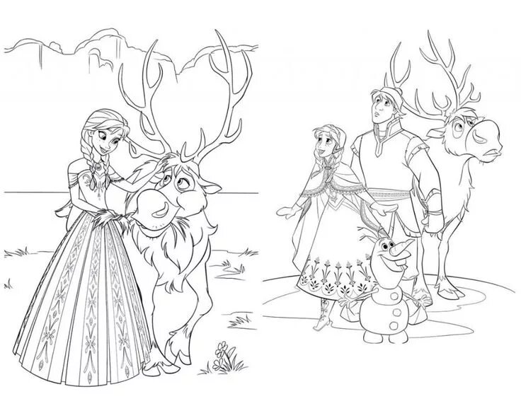 Frozen 2 to print - Simple Frozen 2 coloring page for children. From the gallery