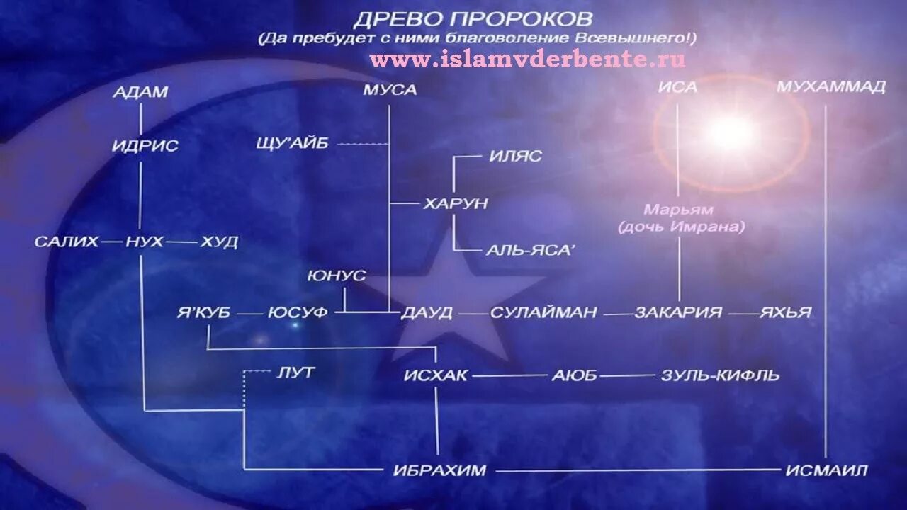 Краткие истории пророков. Пророки от Адама до Мухаммада. Древо пророков в Исламе. Древо от Адама до Мухаммада. Имена пророков.