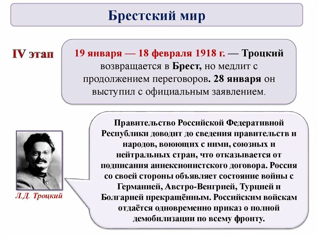 Троцкий какое событие. Троцкий 1918. Троцкий реформы. Троцкий Брестский мир. Первые преобразования Большевиков и Брестский мир.