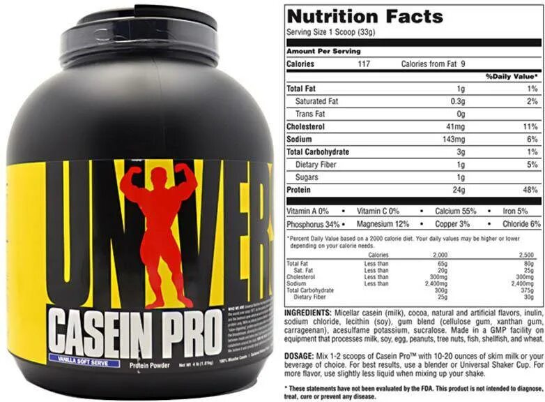 Сколько пить протеин для набора. Протеин Universal Nutrition Casein. Casein Pro от Universal Nutrition. Universal Nutrition протеин состав. Казеин протеин для набора массы.